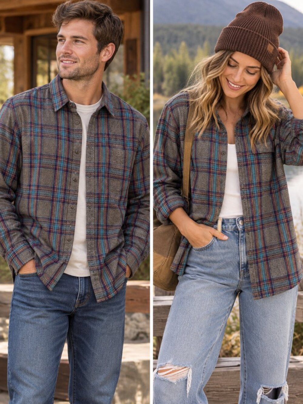 Toad & Co Plaid Flannel Shacket Shirt Jacket Unisex Outdoor Cabin Men’s L